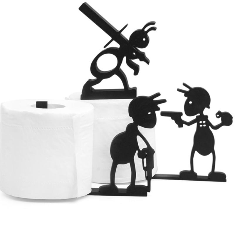 Creative Ants Shaped Toilet Roll Holder Easy Installation Paper Dispenser For Modern Space Household Storage Organizer