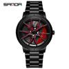Sanda Men's Trendy Waterproof Quartz Watch with Cool Wheel Design