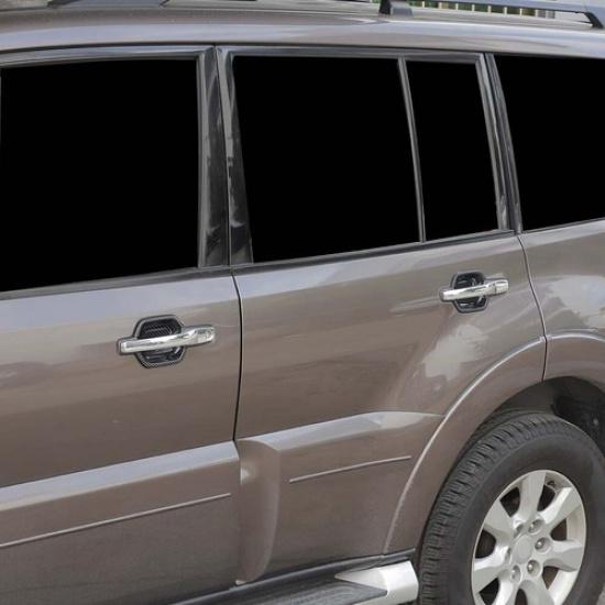 For Mitsubishi Montero Pajero 2007-21 Door Handle Bowl Cover Trim Carbon Fiber