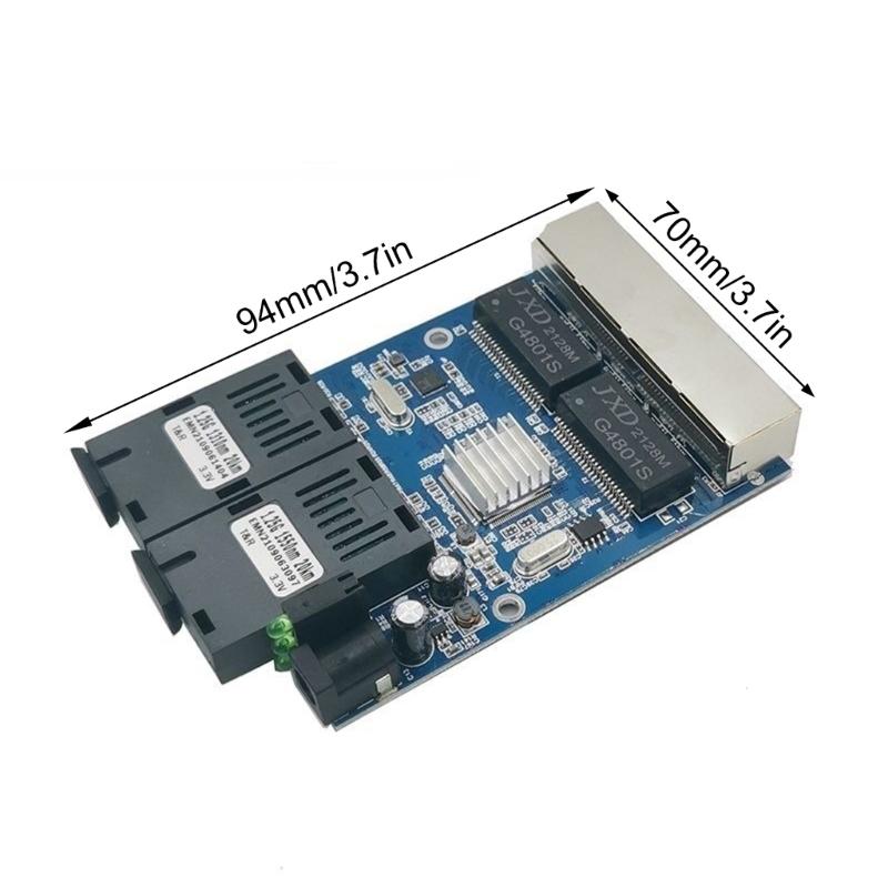 Fiber Switcher 4 RJ45 UTP 4 RJ45 2G4E Gigabit Fiber Optically Media Converter Ethernet Data Transmission Board