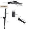 Matte Black LED  Bathroom Showe Faucet Rainfall Shower Head Bath Water Faucet Wall Mounted Bathtub Shower Mixer Tap Shower Set