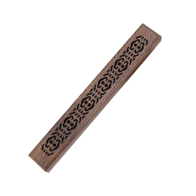 Wenge Wood Incense Burner Box with Scroll Cloud Pattern