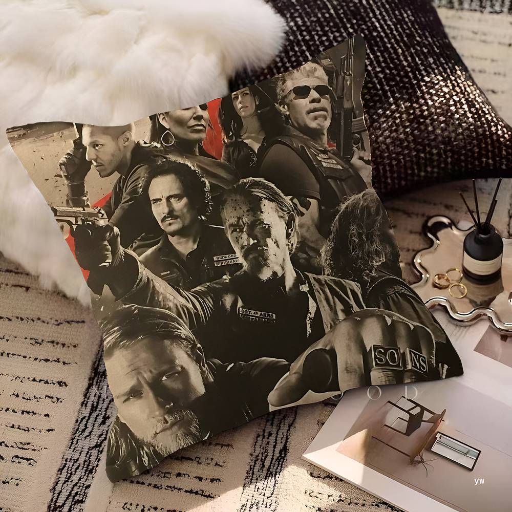 Crime Tv Sons Of Anarchy Pillow Cushion Cover Pillowcase Living Room Sofa Home Decor Customized