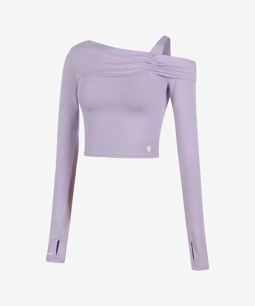 GRANDE LINE Shirred One-Shoulder Long Sleeve