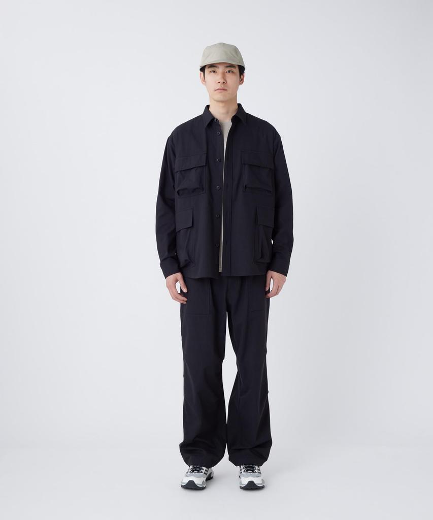 TAKIBI Herringbone Shirt Jacket Outerwear Jacket BLACK M [Snow Peak] SH-26SU004 Men's Women's