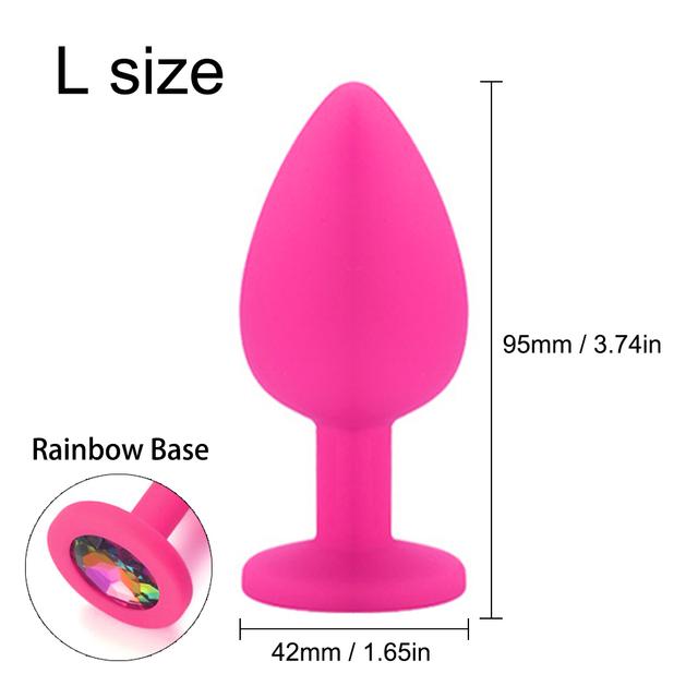 Big 3 Sizes Sex Shop Adult Silicone Jewelry Anal Trainer Sex Prostate Back Yard Toy Anal Butt Plug for Women Man Couple