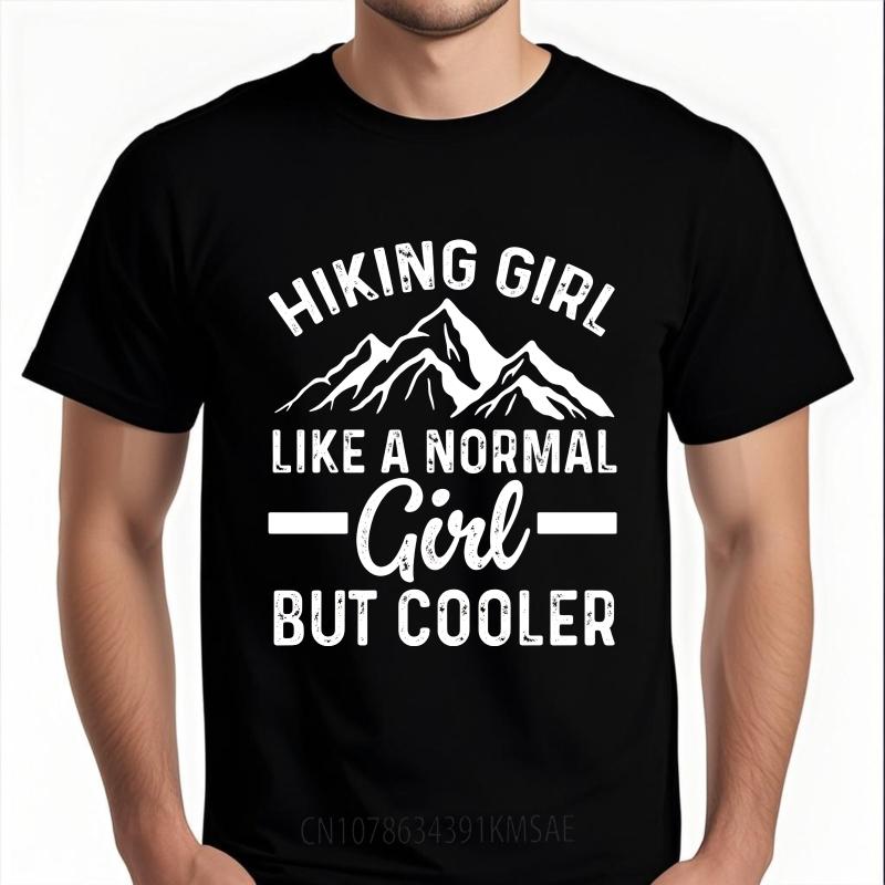 Graphic Summer Boys Tshirt Hiking Girl Like A Normal Girl But Cooler Short Sleeve Solid Color Oneck Tees Male Workout Tshirt