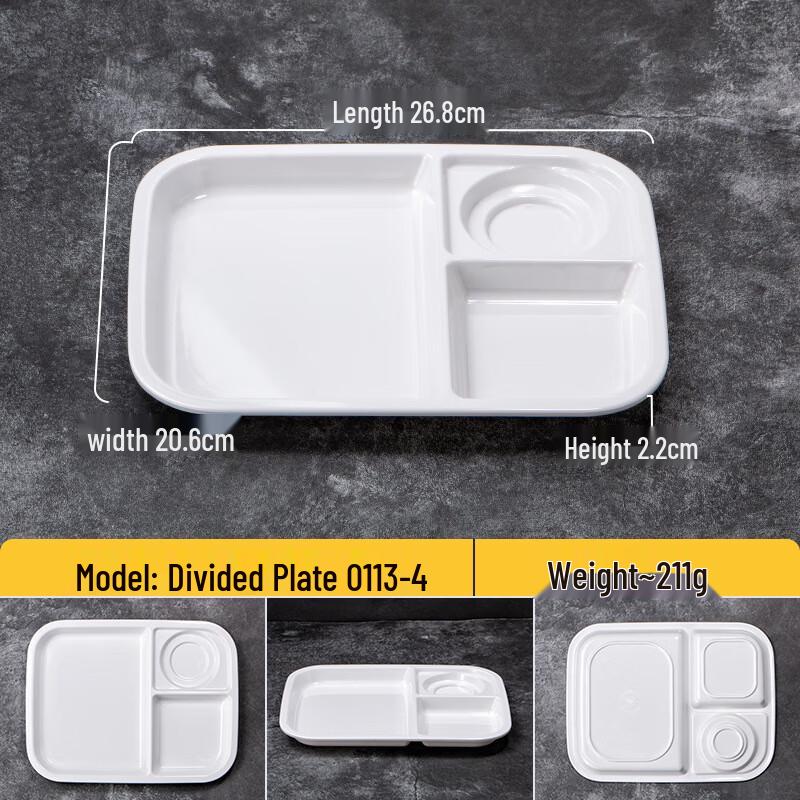 Commercial Melamine Divided Canteen Tray