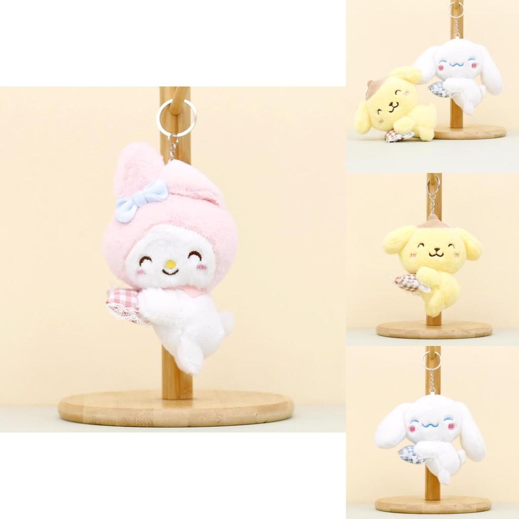 Adorable Sanrio Plush Toy Keychain Featuring My Melody And Cute Kuromi Dolls