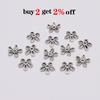 50pcs/Lot 11.5mm 5 Petals Antique  Simple Hollow Flower Loose Sparer Apart End Bead Caps For DIY Jewelry Making Findings