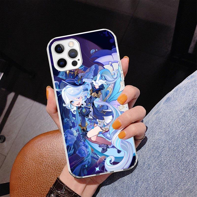 Genshin Impact Furina Phnoe Case for Iphone 17 Air 16 16E 11 12 13 Mini 14 Plus 15 Pro Max 7 8 + SE 2020 Phone Cover Coque
