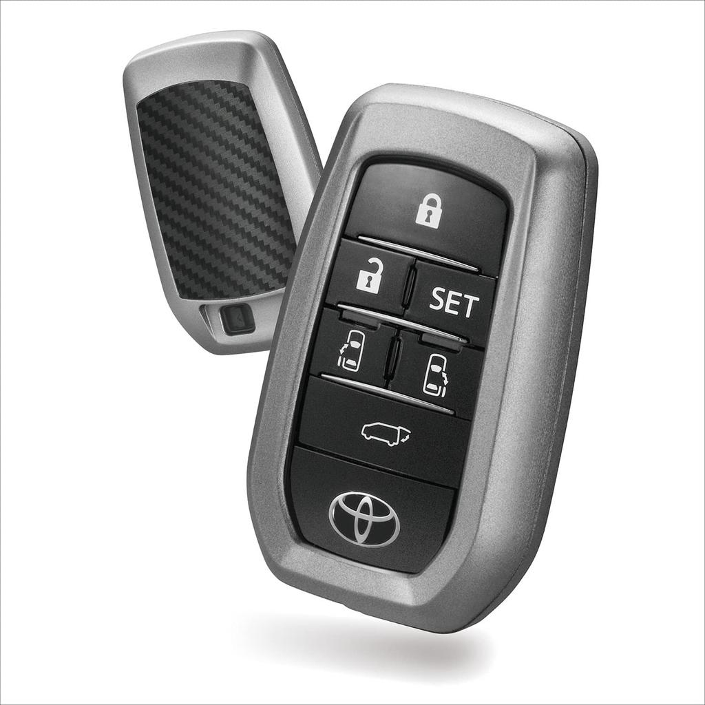 CARMATE Car Key Case Toyota E Carbon Style Gunmetal Lightweight