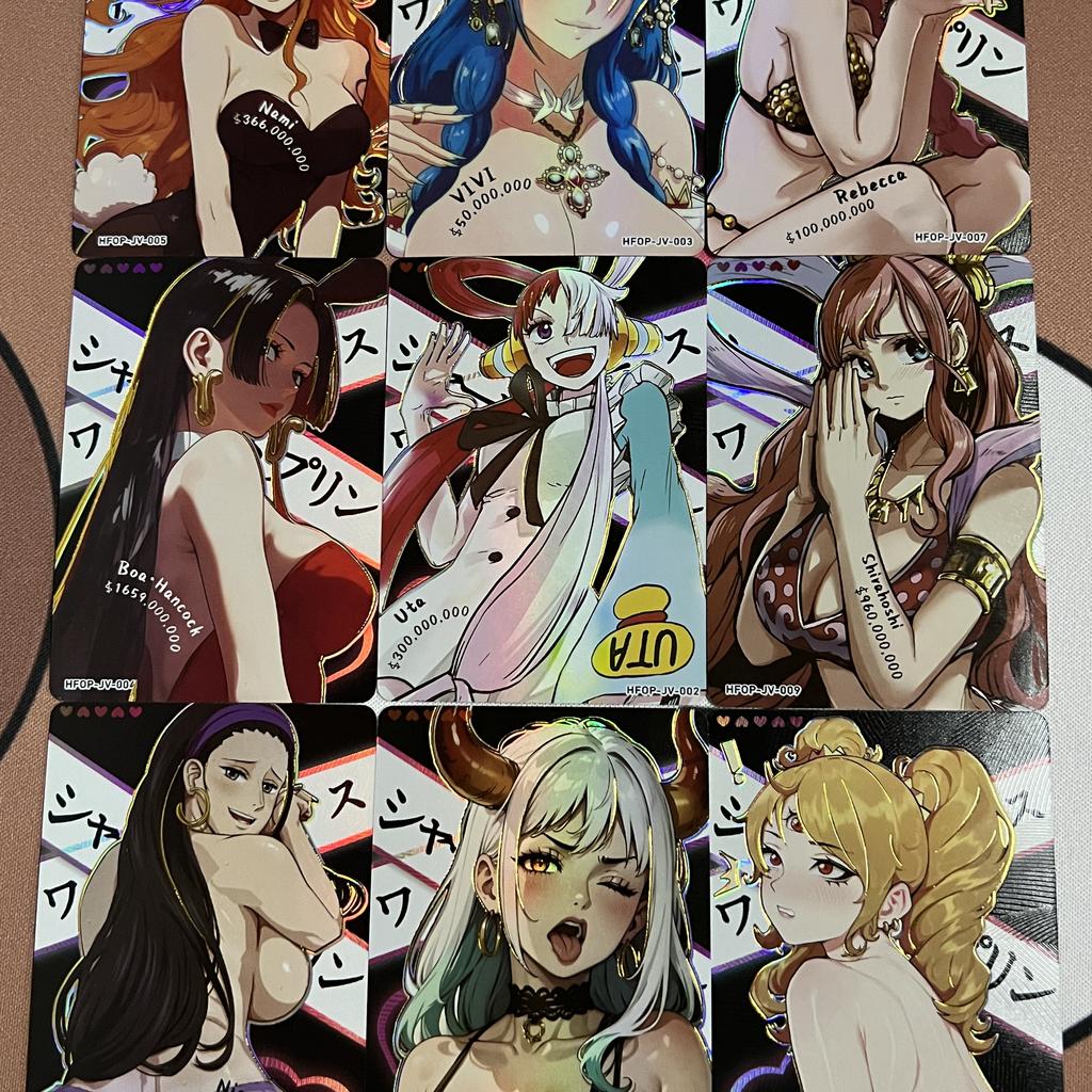 Nami one piece ACG DIY Relief Boa·Hancock Self Control Collection, Signature Trading Flash Card, Anime Cartoon Gift