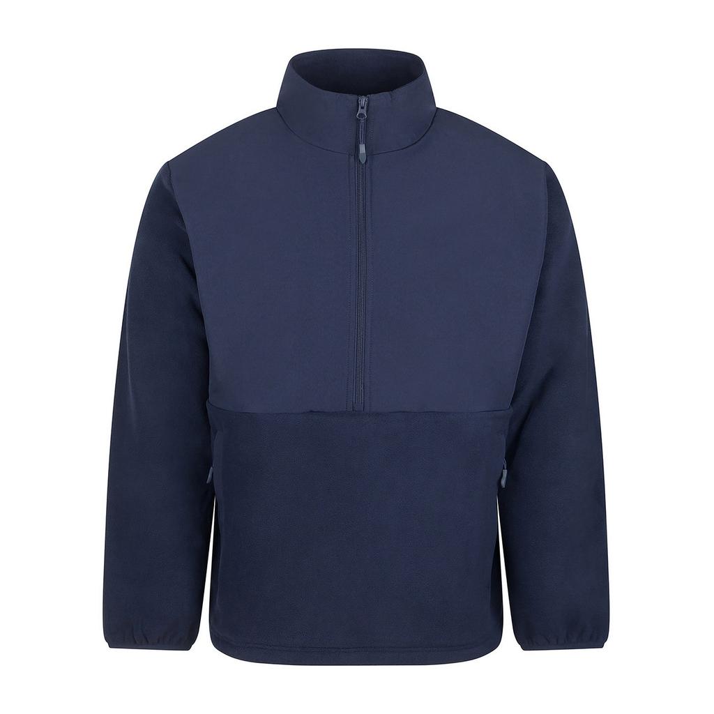Front Row Mens Microfleece Half Zip Fleece Top