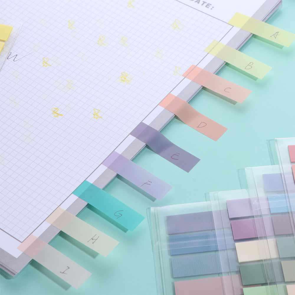 Self Adhesive Morandi Sticky Notes Waterproof Annotation Tabs Label Stickers  Stationary