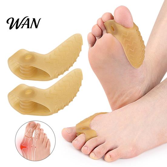 Foot Care Toe Separator 1 Pair for Overlapping Toes, Soft SEBS Bunion Corrector, Double Pain Relief Spacer Hole Hallux Valgus, Breathable Straightener