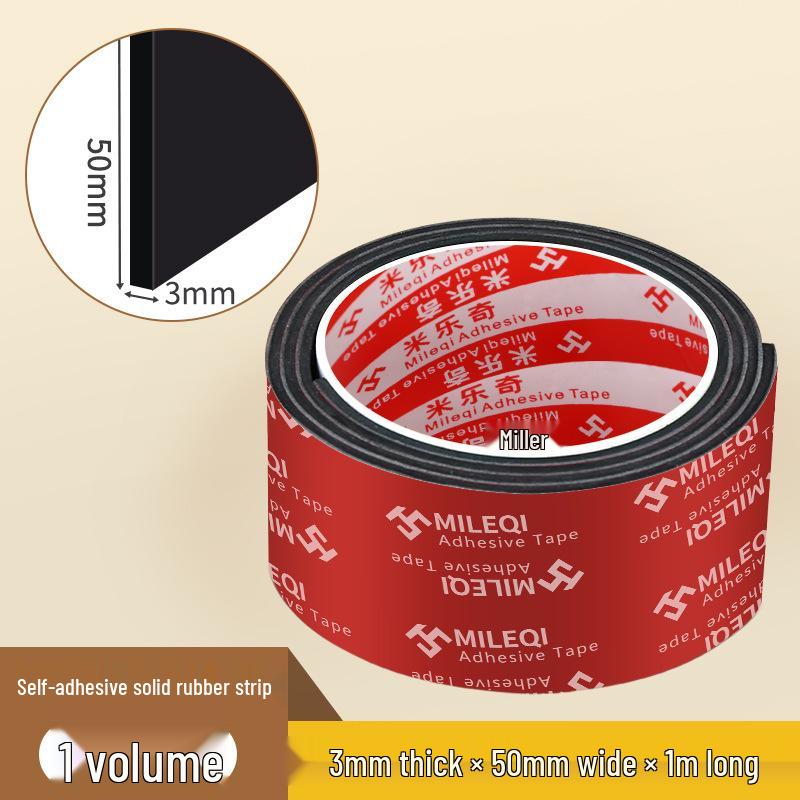Mileqi EPDM Self-Adhesive Shock-Absorbing Anti-Slip Rubber Pad Strip
