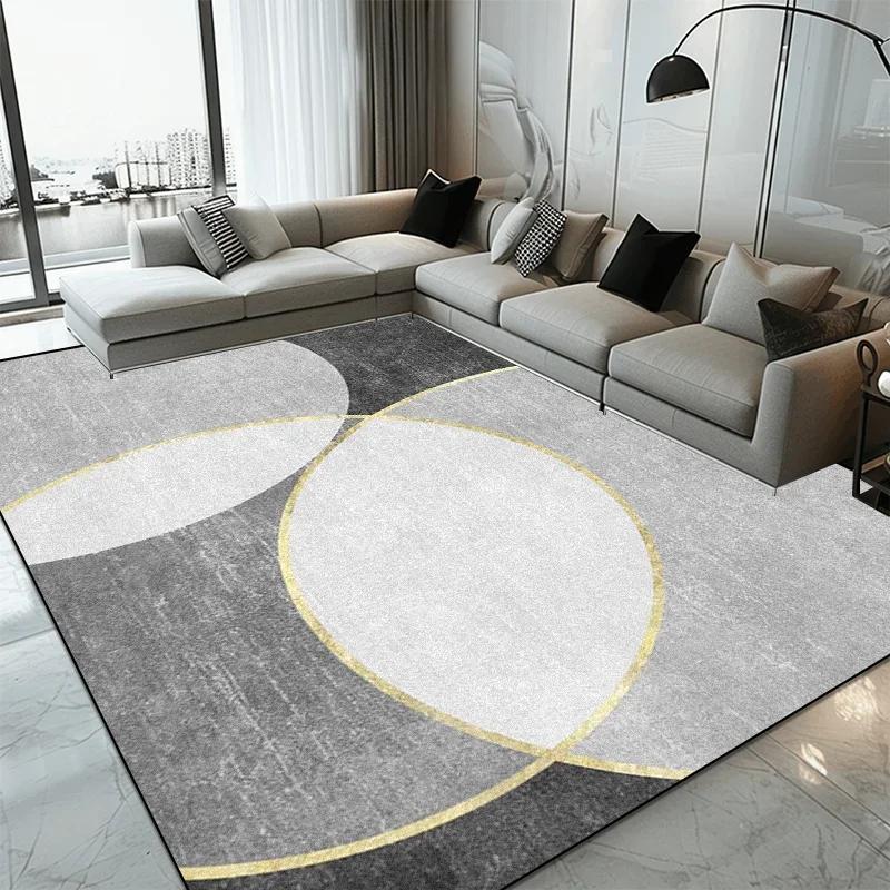 Geometrisch Vloerkleed – Modern Woonkamer Tapijt, Zacht Antislip Vloerkleed voor Slaapkamer, Scandinavische Stijl Woondecoratie, Gemakkelijk Schoon te Maken Ontwerp 60x90cm(23x35in)