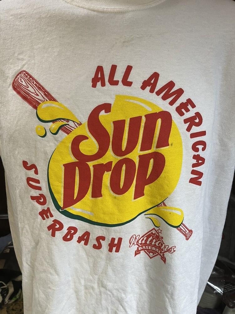 

Sun drop All American Super Bash Nations Baseball White Small T-Shirt Soda Pop Unisex T-Shirt XXXXL