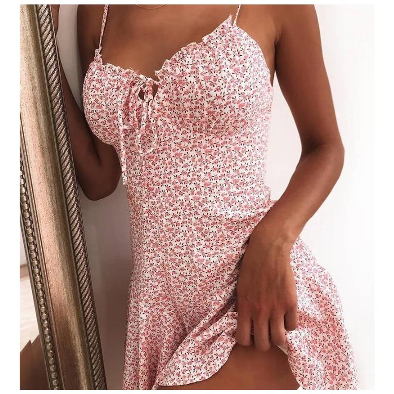 2026 Summer Sexy Floral Print Spaghetti Strap Dress