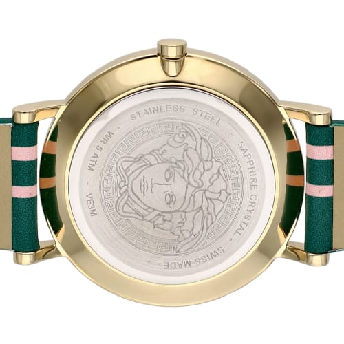 Versace NEW GENERATION Women's Watch, Green Dial, Stainless Steel, Sapphire Crystal, Quartz Movement, 36mm, Swiss Made, VE3M00322