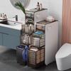 Luxury Bathroom Crevice Storage Rack Trolley - No Installation Required, Floor-Standing Cabinet.