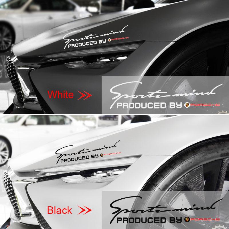 1ks Přední světlo auta Obočí 3D Samolepka Dekorátor Kapota motoru Sportovní design Pro Porsche Cayenne Panamera Macan Boxster 911 928 944 918 917