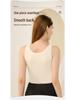 Women's Seamless Silk Lace Vest with Built-in Bra - Plus Velvet, Brushed for Warmth - Perfect for Autumn and Winter