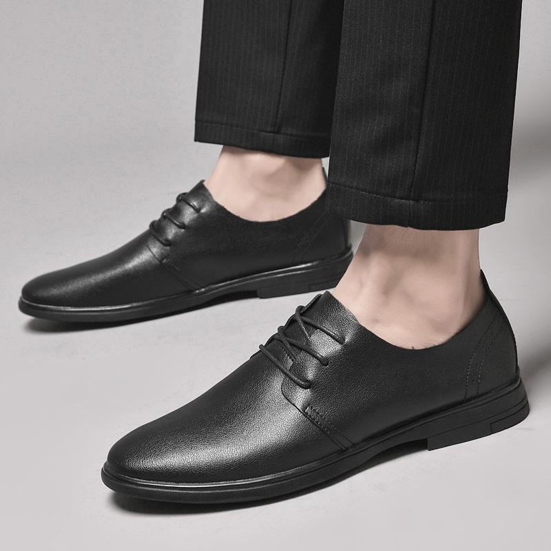 Lederschuhe Herren Sommer Leder atmungsaktiv Businesskleid Herrenschuhe Schnürschuhe vielseitig Freizeitschuhe Herren