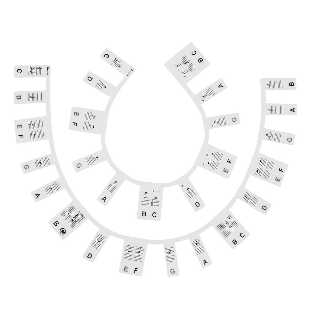 61 Keys Piano Note Marker Silicone Strips Free Paste No Glue Overlay Type  for Kids / Beginners with Case