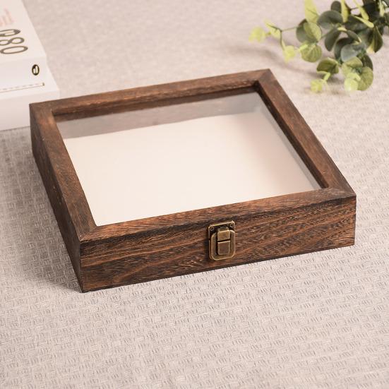 Dobře viditelná vitrína Velký stínový box na hmyz Dřevěná konstrukce Více velikostí Hladký okraj Vzorky hmyzu Úložná vitrína