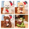 Adorable Round-eyed Teddy Bear Plush Toy For Christmas Decoration And Gift