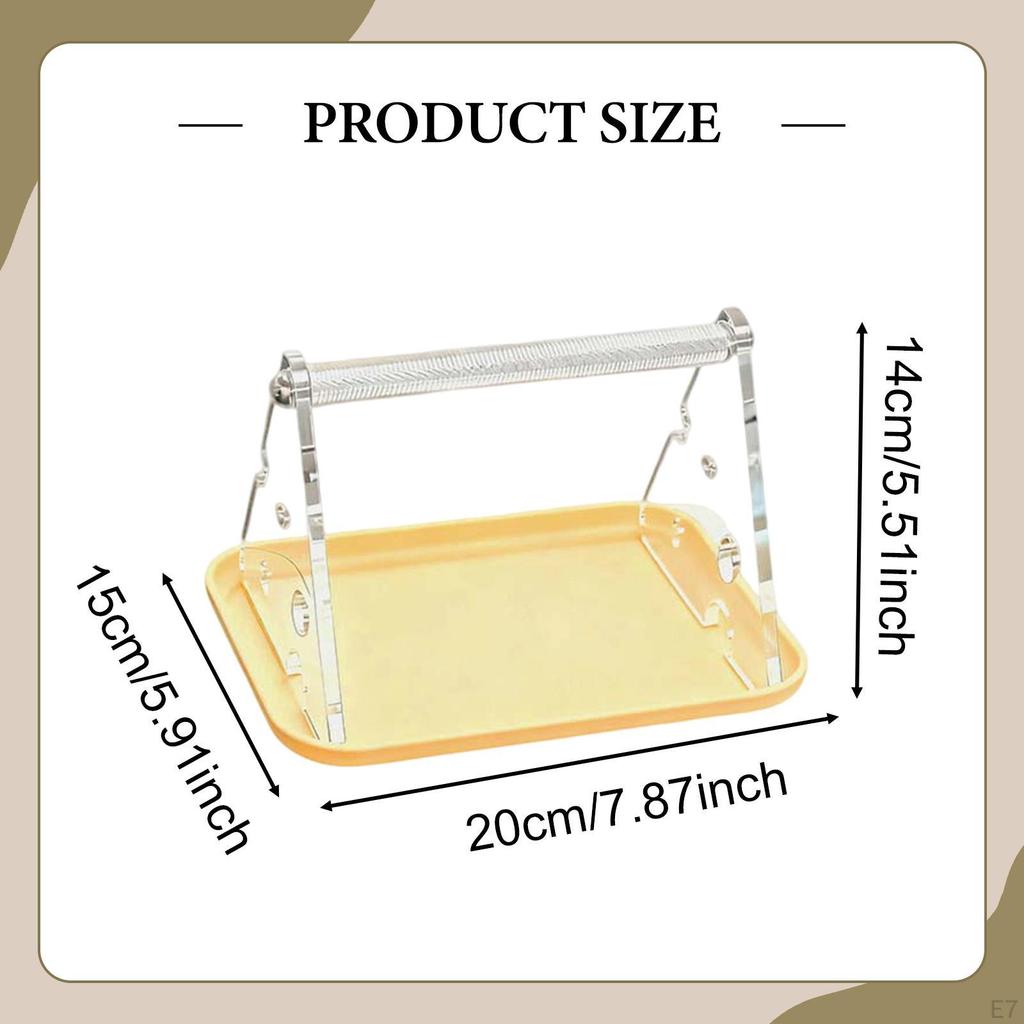 Tabletop Bird Perch Stand Desktop Claw Beak Grinding with Potty Tray for Finch Macaw Conures