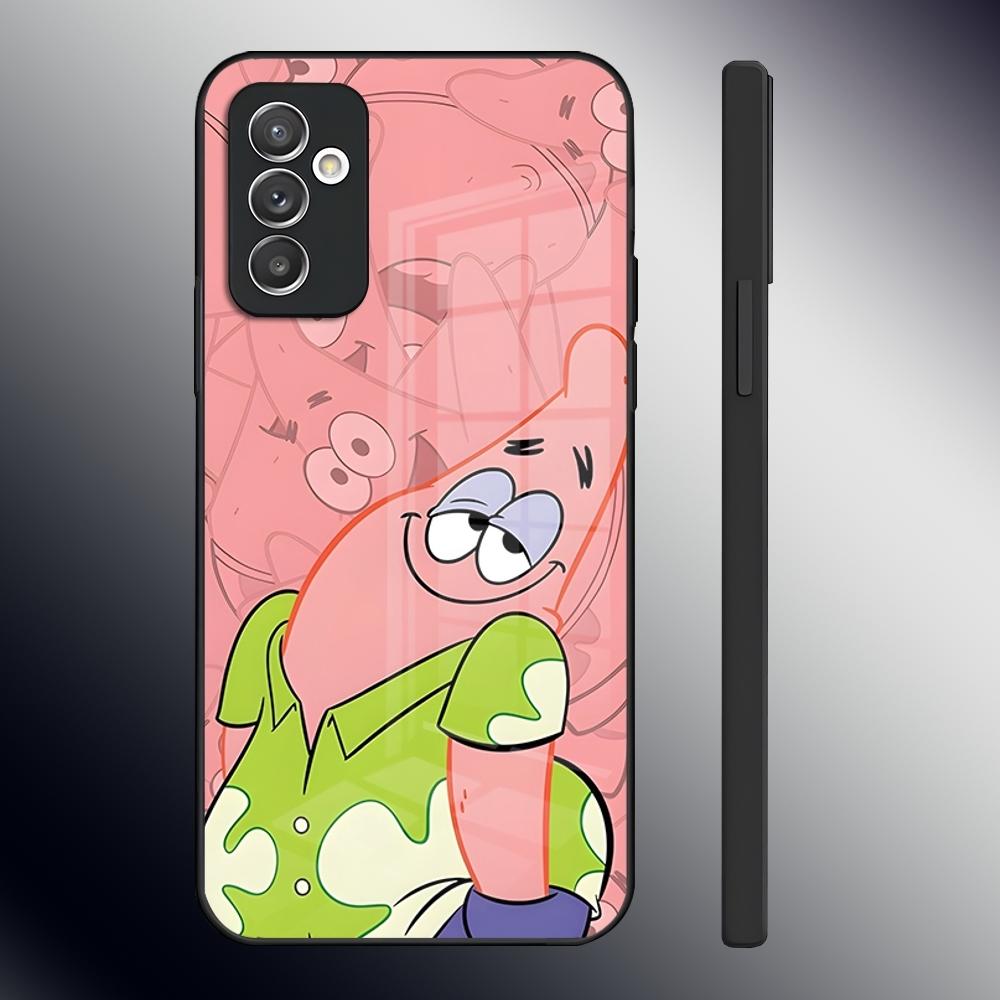 Spongebob Patrick Star Glass Phone Case For Samsung S24 Ultra S23 S22 S21 Plus S20 Fe A54 A34 A53 A16