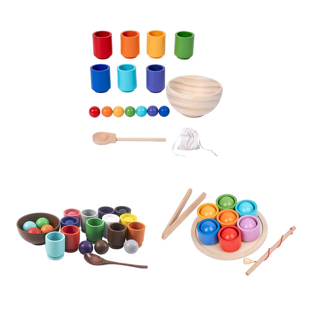 

Радужные шарики в стаканчиках Игрушки Монтессори Разноцветные развивающие игрушки для дошкольников Забавные