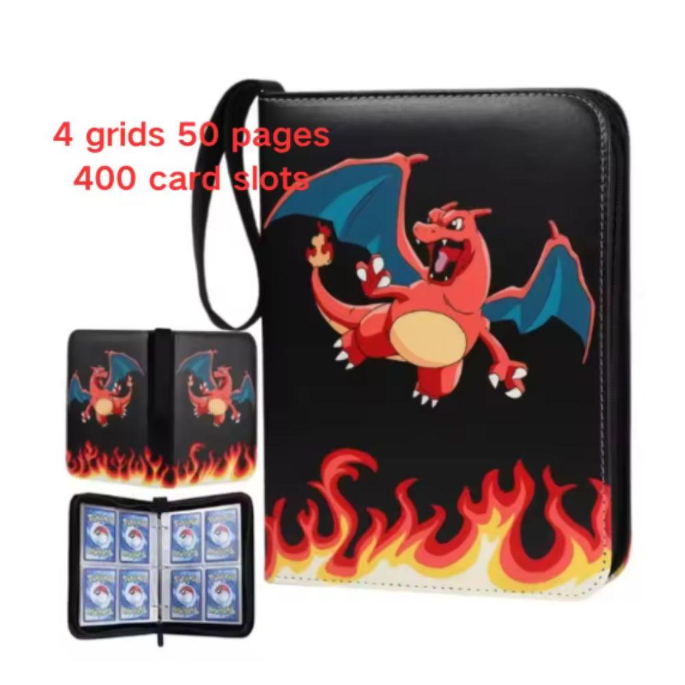 Anime-Themed % Pokmon Trading Card Album Pu-Sealed Loose-Leaf Collection Set Pikachu Card Storage Bag Yu-Gi-Oh Fan Album Toys