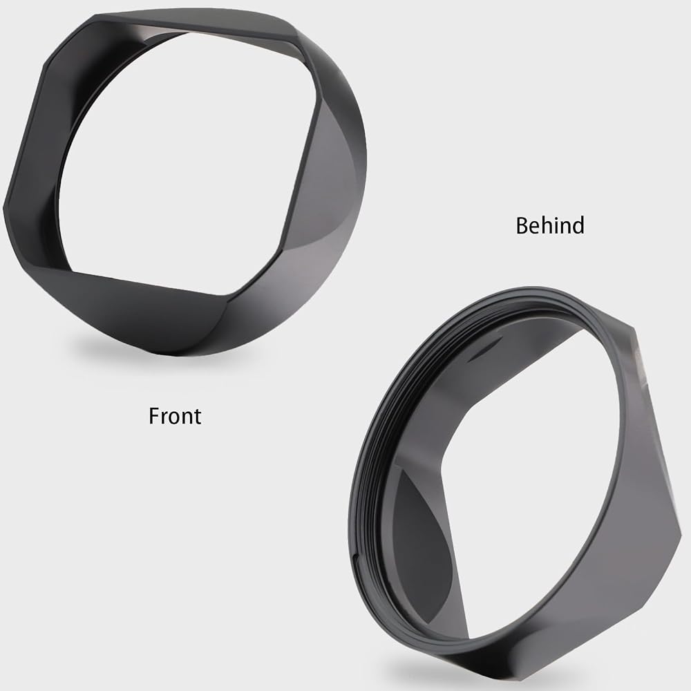 Haoge Metal Square Lens Hood for Leica Q3 Q2 Q Q-P QP Q3 Typ116 Camera Accessory Black LH-LQB