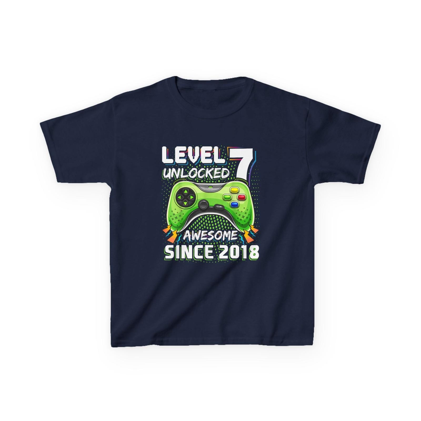 7th Birthday Boy Level 7 Gamer 7 Year Video Game Party T-Shirt XXL