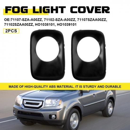 Fog Light Trim Set Fog Lamp Cover Bezel Pair For Honda Pilot 2009-2011 09-11