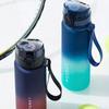 1pc, 500ml/650ml/1000ml Portable Sports Fitness Travel Water Bottle, Water Bottle, Gradient Color Plastic Drinking Bottles