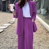 Korean Style 2025 Loose Casual Padded Shoulder Suit Jacket - Multiple Colors