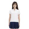 Li Ning Fitness Series Einfarbig Eisgefühl Kühl Lässig Kurzarm Poloshirt Damen Tops Standard-Weiß APLU128-1