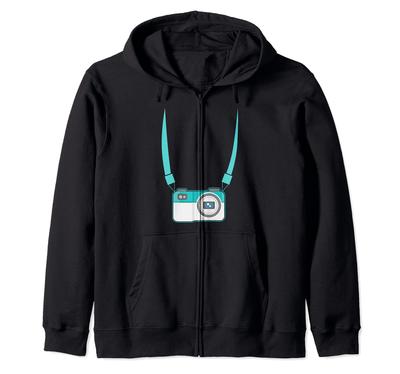 Lustige Touristenkamera Urlaubsfotografie Humor Zip-Hoodie