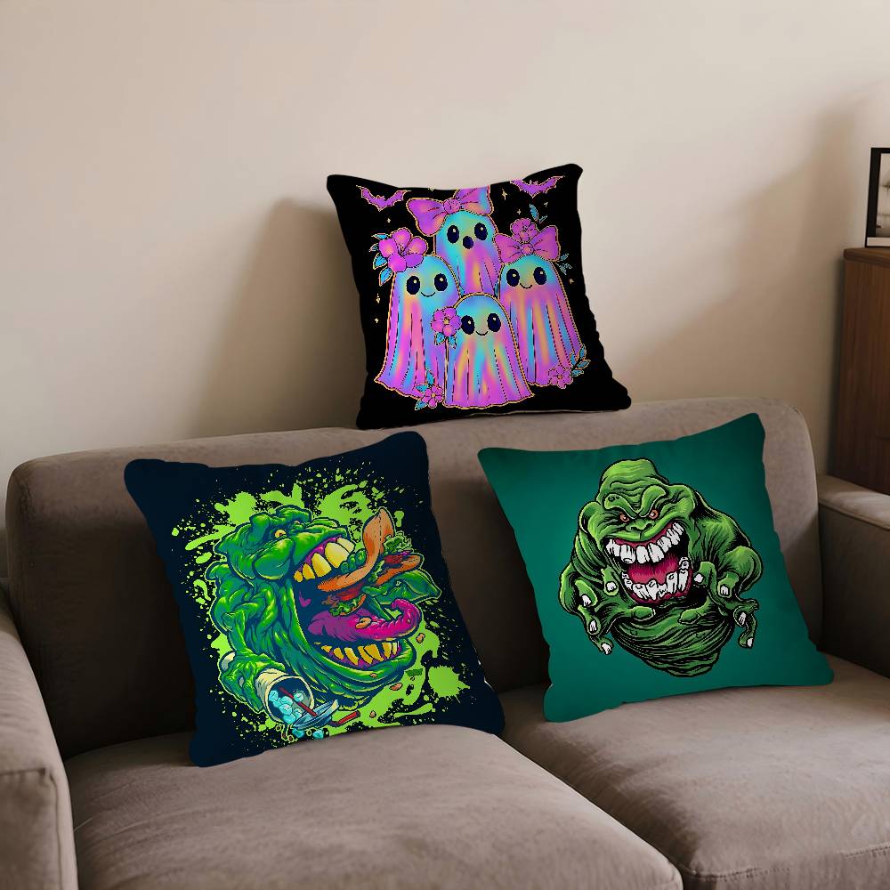 Halloween Skräck Spöke Cool Grön Monster Kuddfodral Design Kuddfodral Dekor Högtidsdekoration