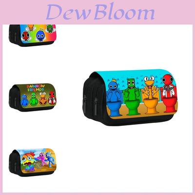 Rainbow Friends Double Layer Pencil Case With Large Capacity For Students And Kids