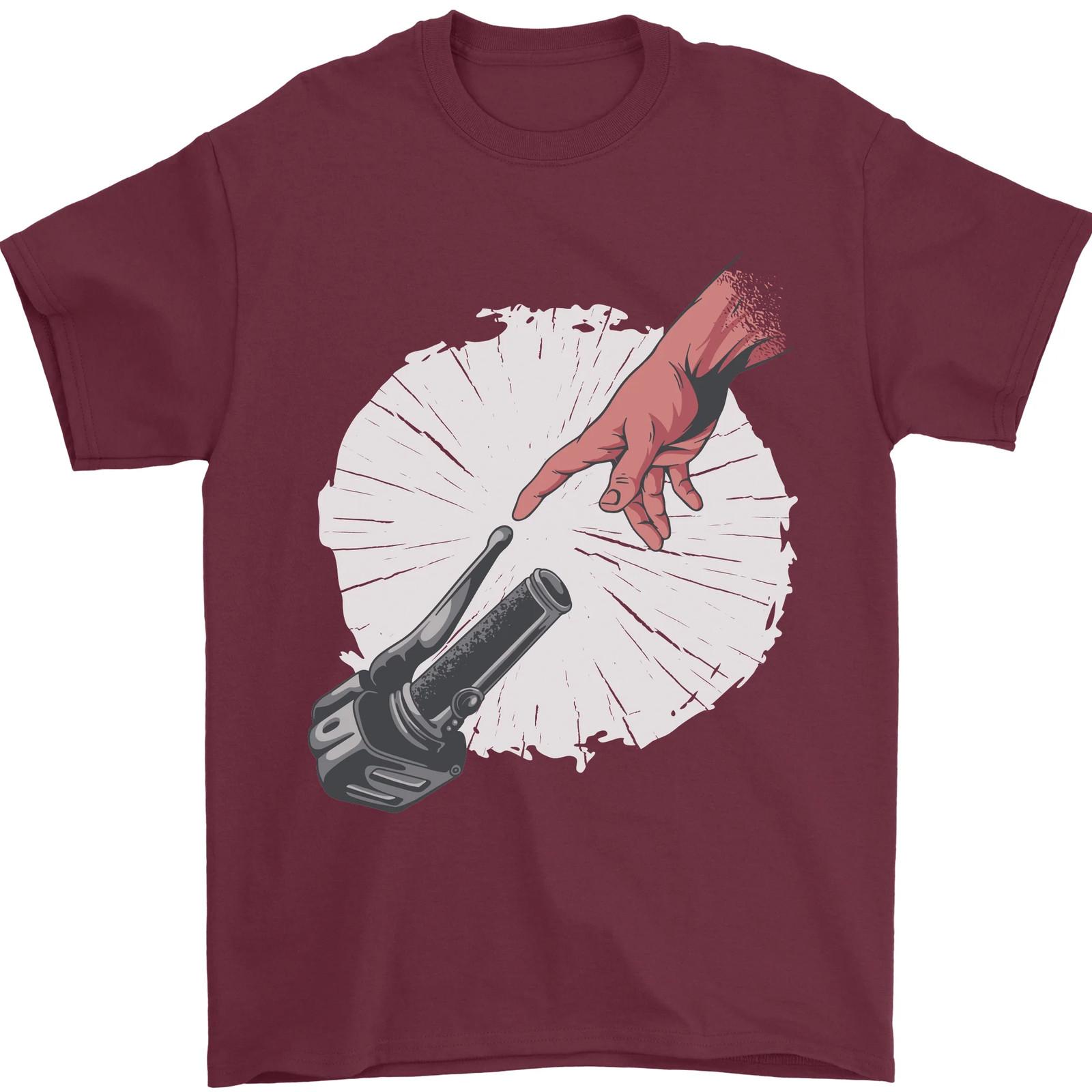 Creation Biker Motorbike Motorcycle Funny Mens T-Shirt 100% Cotton 4XL