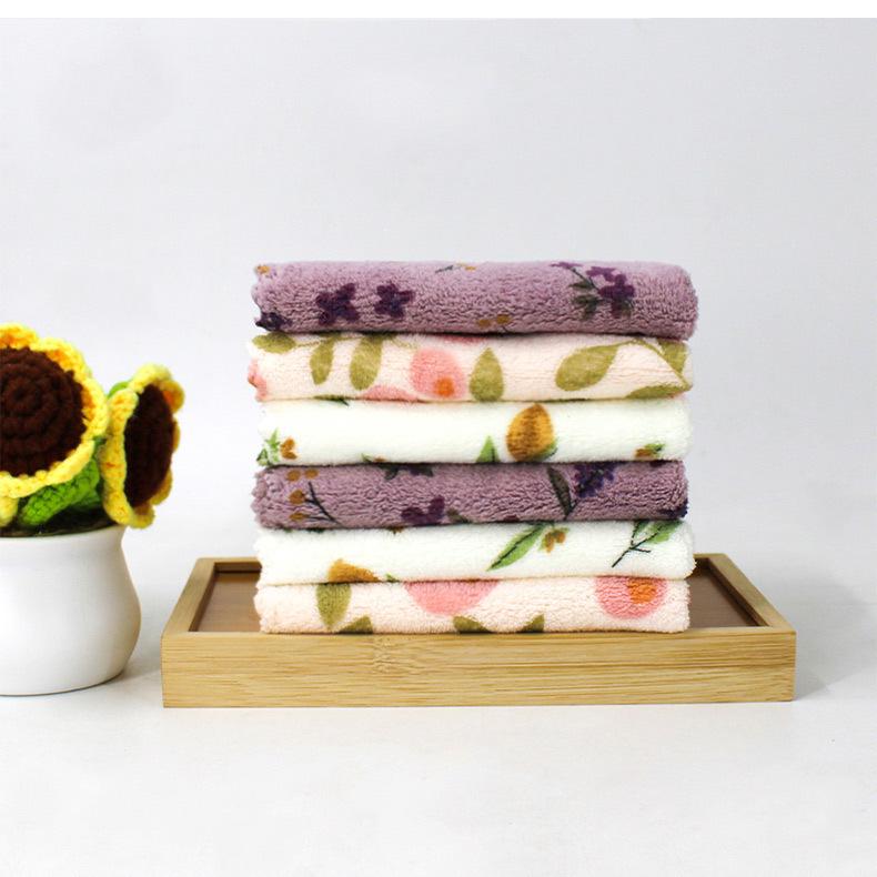 Nieprzywierająca ściereczka do naczyń z nadrukiem olejowym, koralowa - Silnie chłonna zmywarka kuchenna