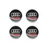 For Audi  A5 Tire Decoration For Audi A4 B8 A3 8P A6 C7 8V B6 B7 B9 Q5 A1 A5 4PCS 56mm Car Emblem Wheel Hub Cap Decals Stickers Decoration
