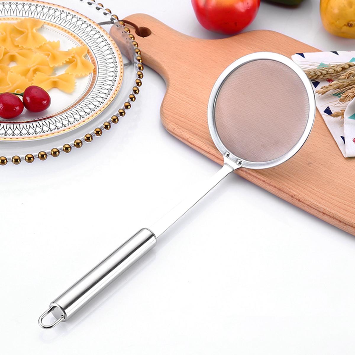 

Practical Fine Mesh Stainless Steel Multifunction Strainer Filter Spoon Oil Skimmer Colander 10cm