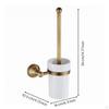 Vintage Brass Toilet Brush Holder Set Drilled Installation WallAttached Metal